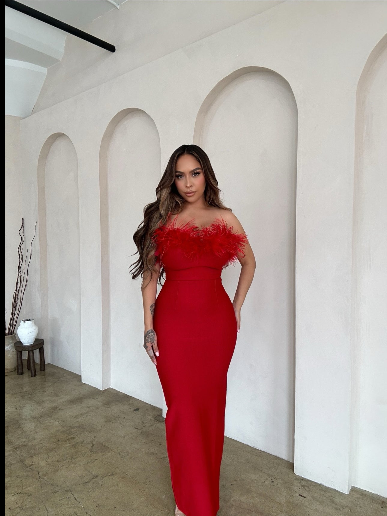 long red bandage dress Bandage Gown