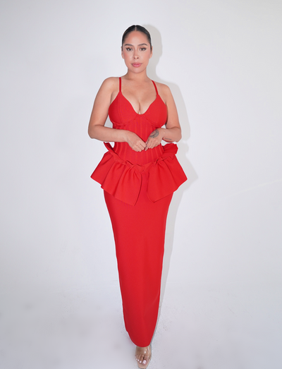 Diana Maxi Bandage Dress - Red