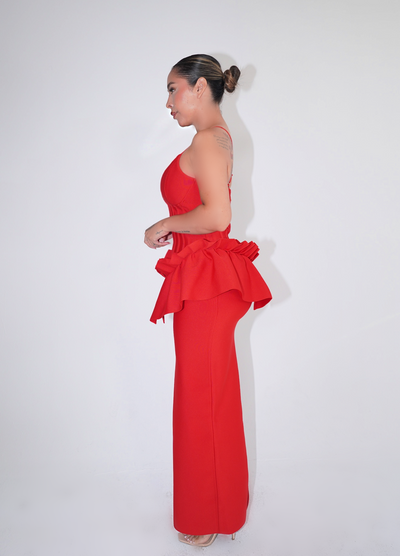 Diana Maxi Bandage Dress - Red