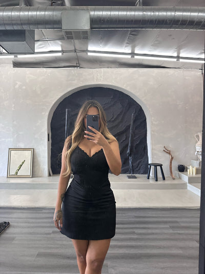"Teresa" Mini Dress - Black