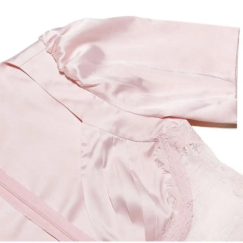 Lorel Long Maxi Satin Dress - Pink