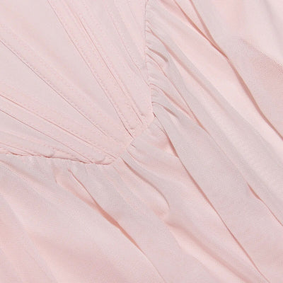 Cora Long Sleeve Mini Corset Dress - Soft Pink