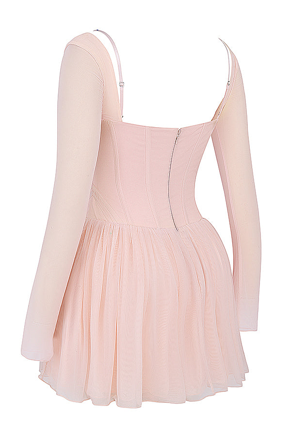 intimate feelings long sleeve corset mini dress Cora Long Sleeve Mini Corset Dress