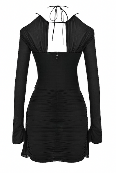 "Reece" Ruched Bodycon  dress - Black
