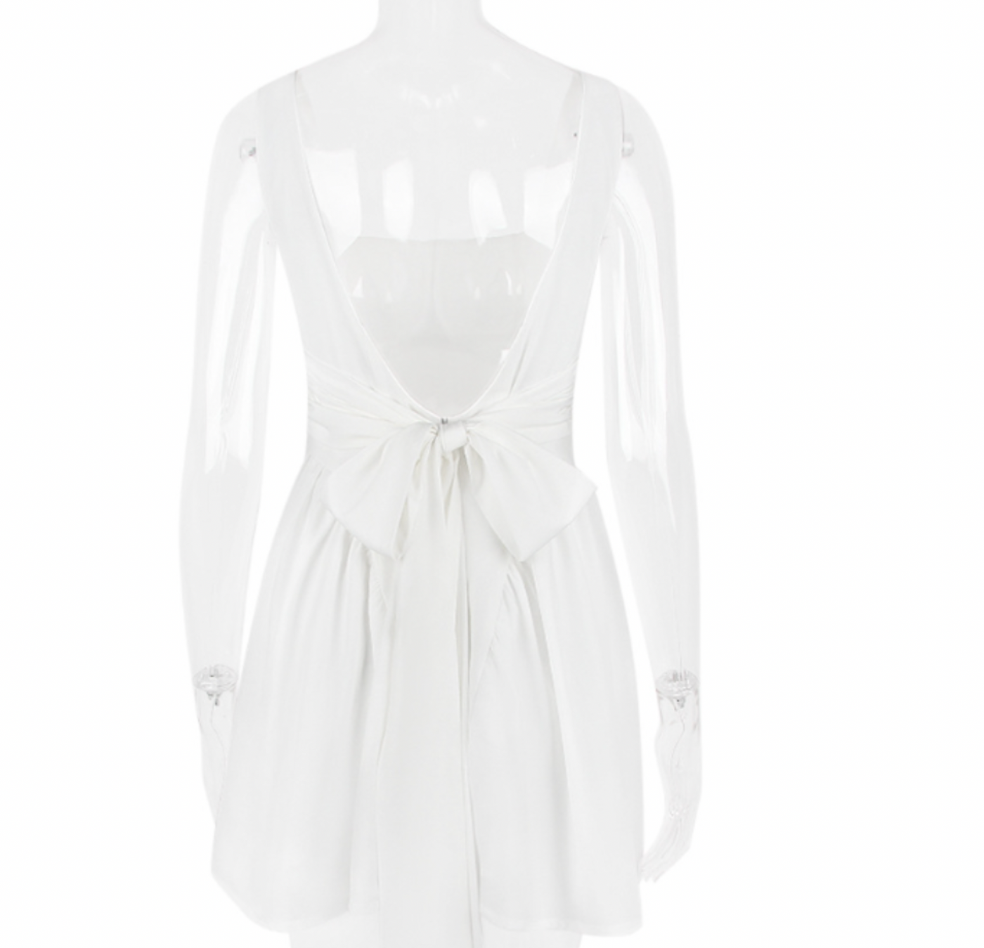 "Tessa" Bow Mini Dress - White