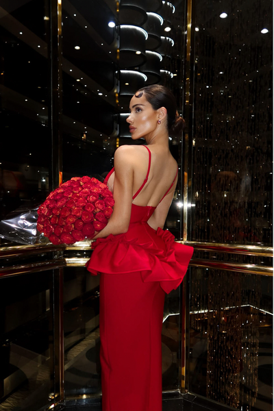 Diana Maxi Bandage Dress - Red