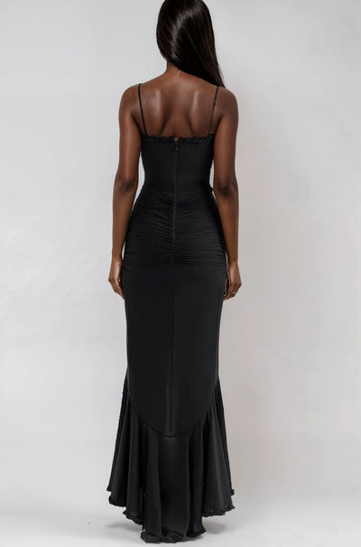 Lyra Layered Maxi Dress -Black